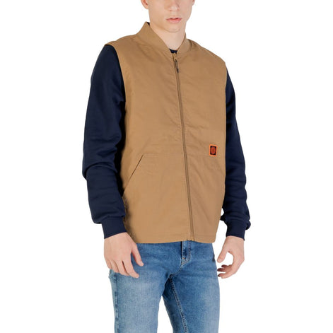 Vans Beige Cotton Sleveless Jacket Vans