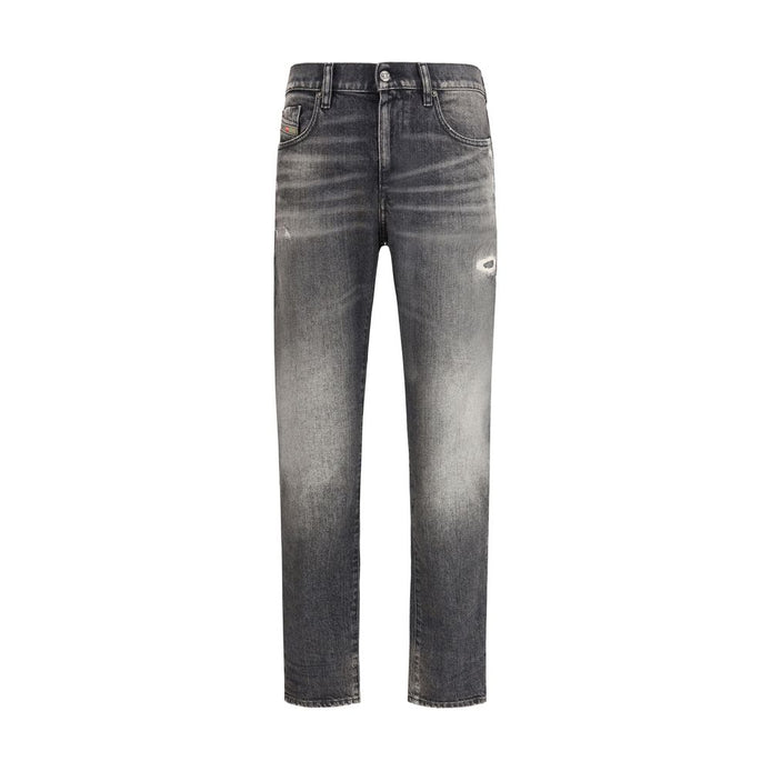 Diesel Gray Cotton Relaxed Fit Jeans Diesel