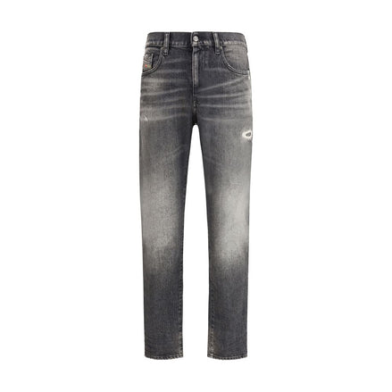Diesel Gray Cotton Relaxed Fit Jeans Diesel