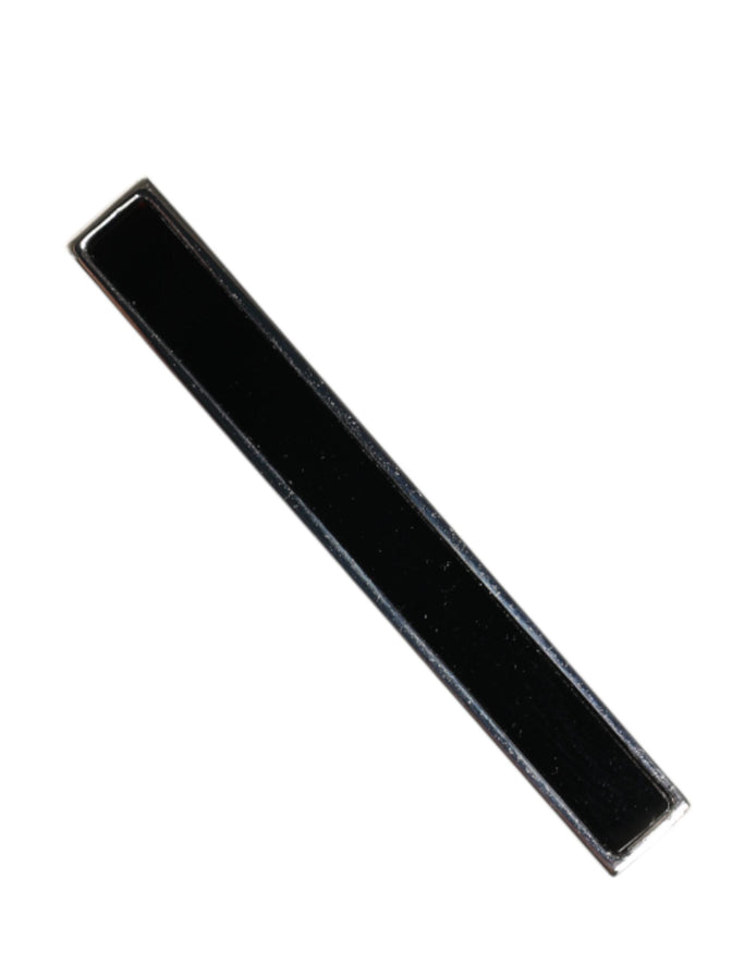 Dolce & Gabbana Silver Tone Brass Logo Branded Men Accessory Tie Clip Bar Dolce & Gabbana