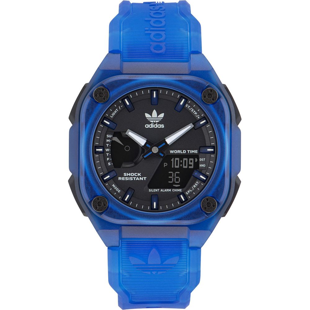 Adidas Blue Rubber Sport Watch Adidas