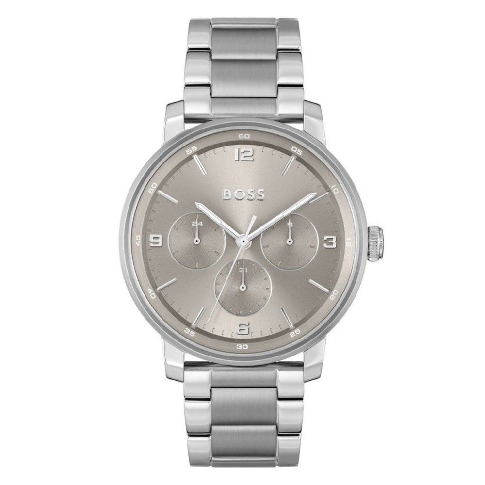 Hugo Boss Gray Stainless Steel Dress Watch Hugo Boss