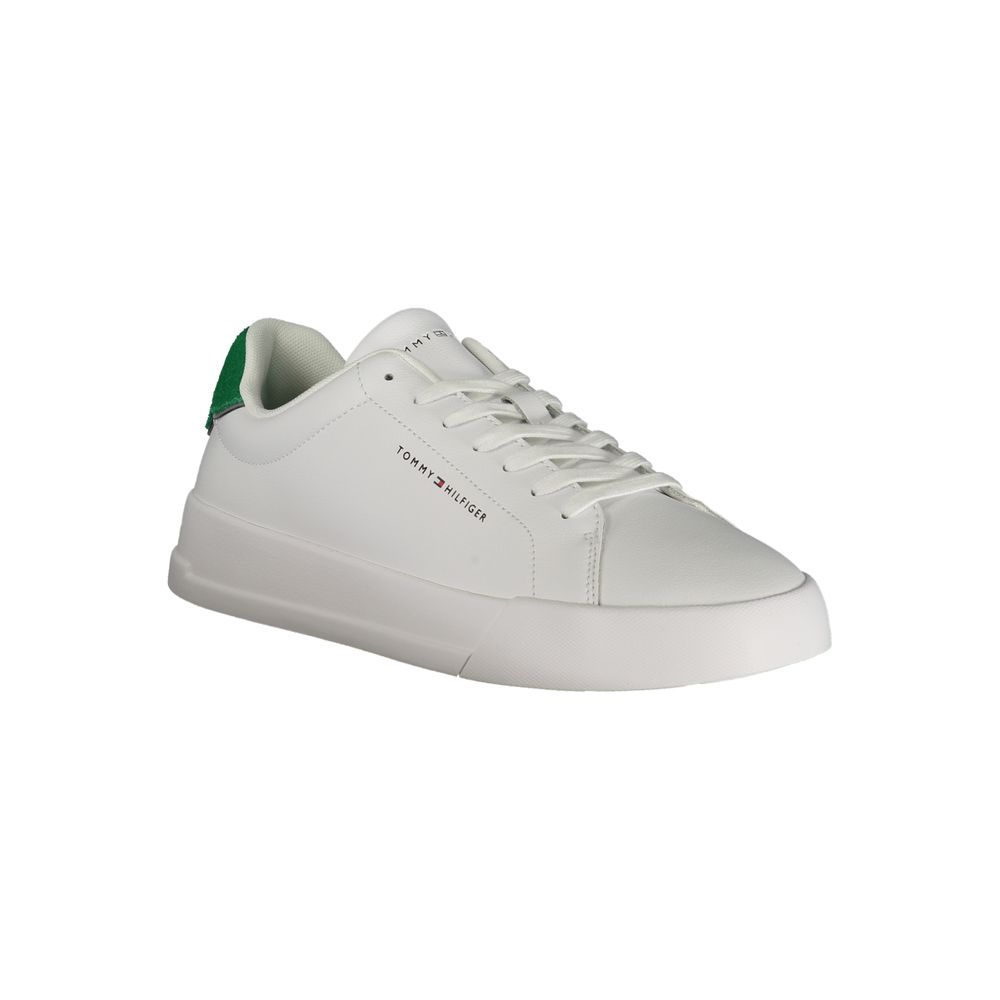 Tommy Hilfiger White Leather Men Sneaker Tommy Hilfiger
