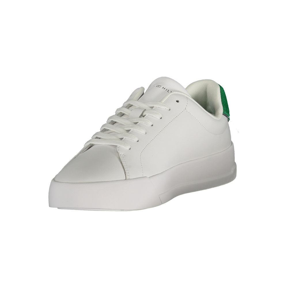 Tommy Hilfiger White Leather Men Sneaker Tommy Hilfiger