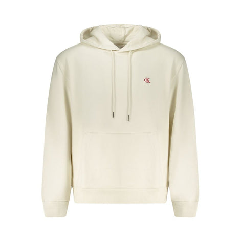 Calvin Klein White Cotton Men's Hoodie Calvin Klein