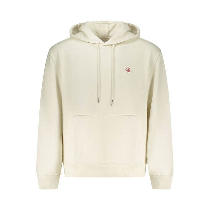 Calvin Klein White Cotton Men's Hoodie Calvin Klein