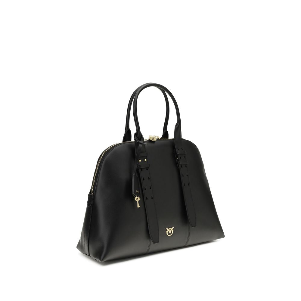 PINKO Black Calf Leather Bos Taurus Shoulder Bag PINKO