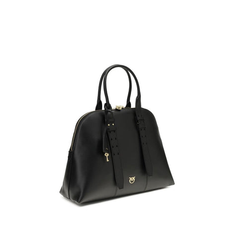 PINKO Black Calf Leather Bos Taurus Shoulder Bag PINKO