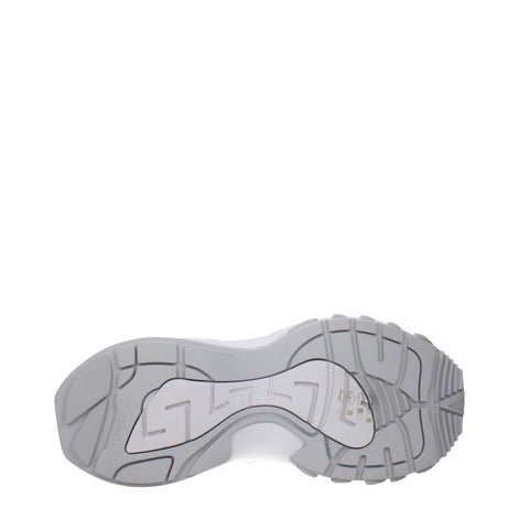 Versace White Fabric Chunky Sneakers Versace