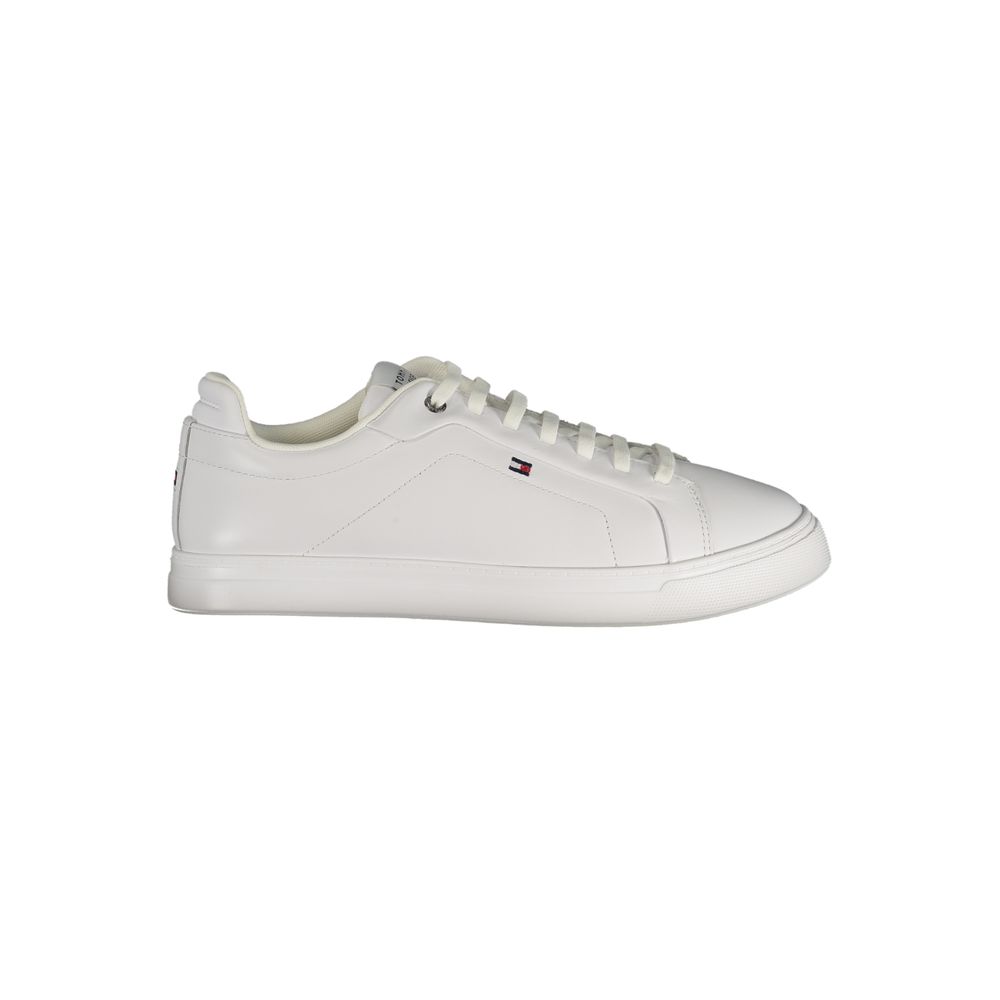 Tommy Hilfiger White Leather Men Sneaker Tommy Hilfiger