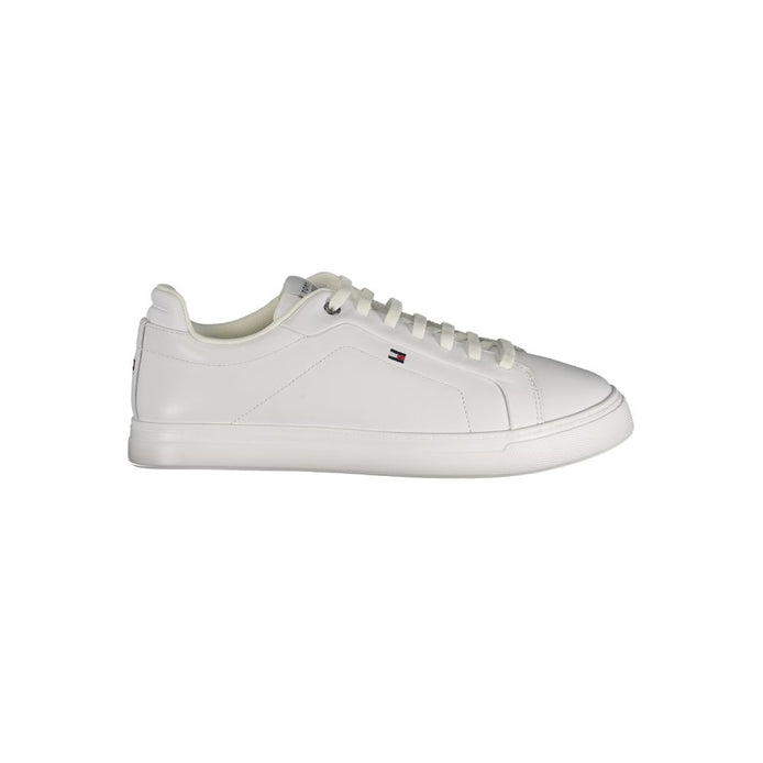 Tommy Hilfiger White Leather Men Sneaker Tommy Hilfiger