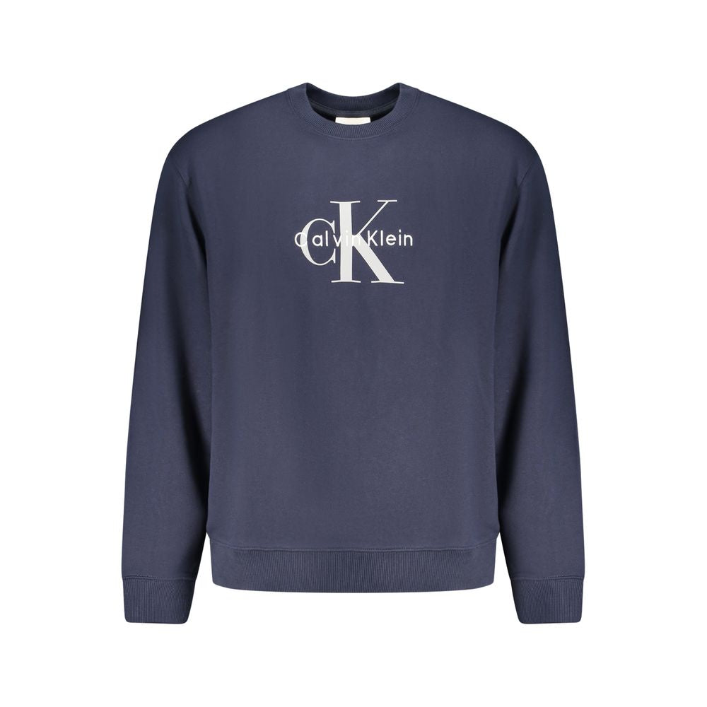 Calvin Klein Blue Cotton Men's Sweatshirt Calvin Klein