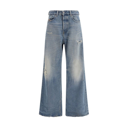 Diesel Blue Cotton Relaxed Fit Jeans Diesel