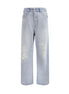 Diesel Light Blue Cotton Relaxed Fit Jeans Diesel