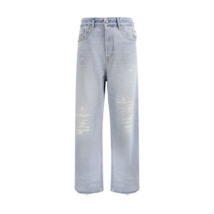 Diesel Light Blue Cotton Relaxed Fit Jeans Diesel