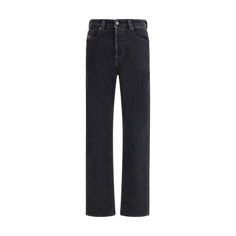 Diesel Black Cotton Relaxed Fit Jeans Diesel