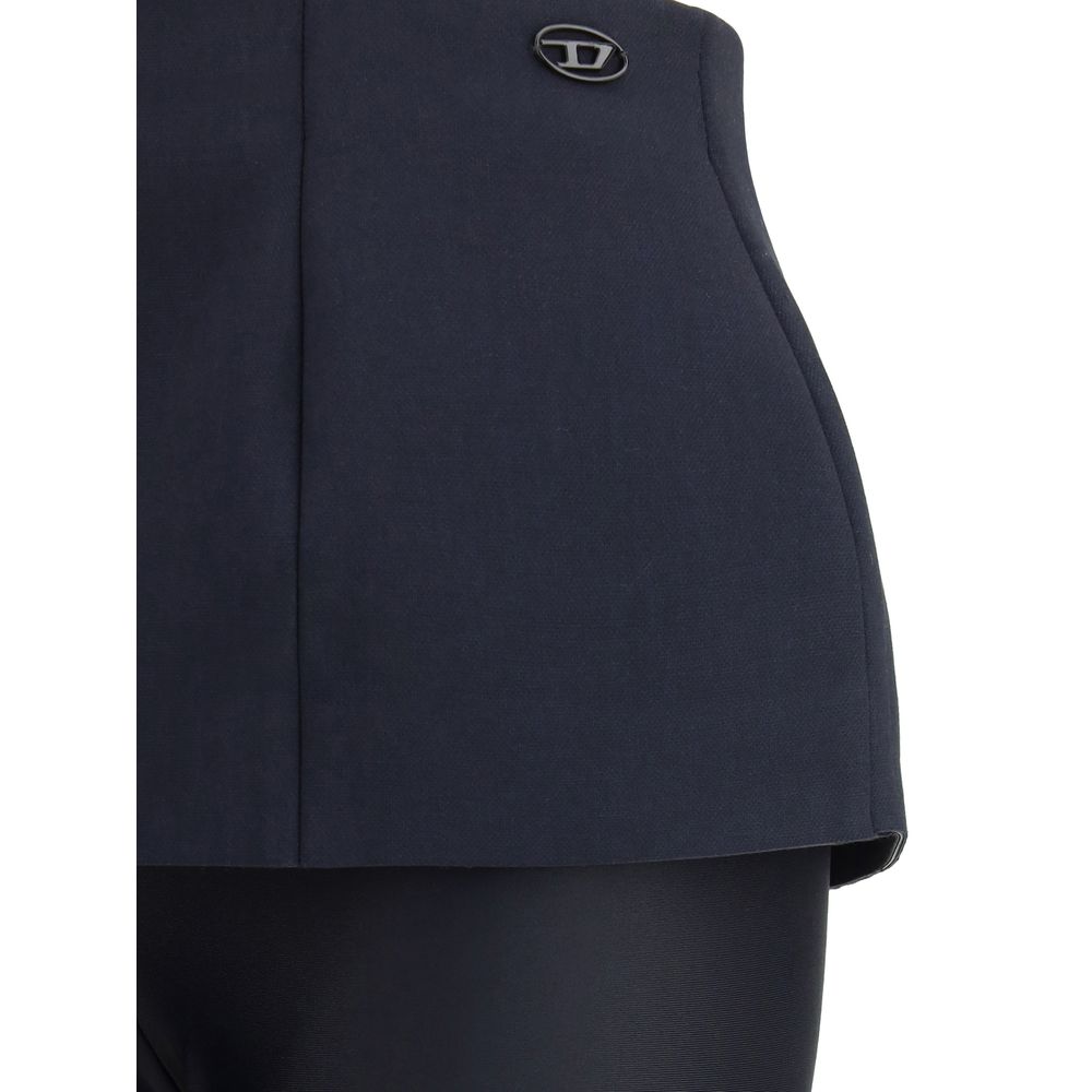 Diesel Black Polyester Casual Pants Diesel