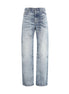 Diesel Blue Cotton Straight-Leg Jeans Diesel