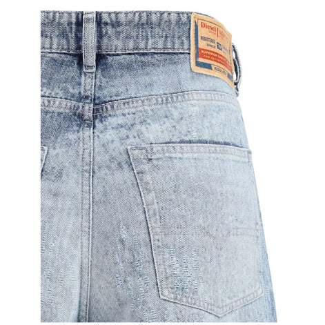 Diesel Blue Cotton Flared Jeans Diesel