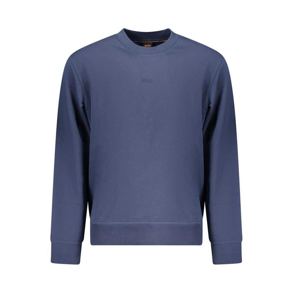 Hugo Boss Blue Cotton Men's Sweatshirt Hugo Boss