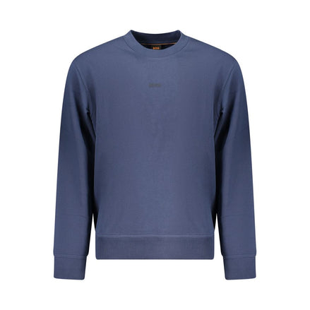 Hugo Boss Blue Cotton Men's Sweatshirt Hugo Boss