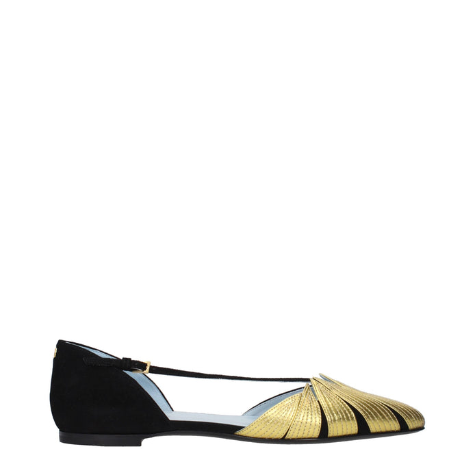 Valentino Garavani Black Leather Flat Sandals Valentino Garavani