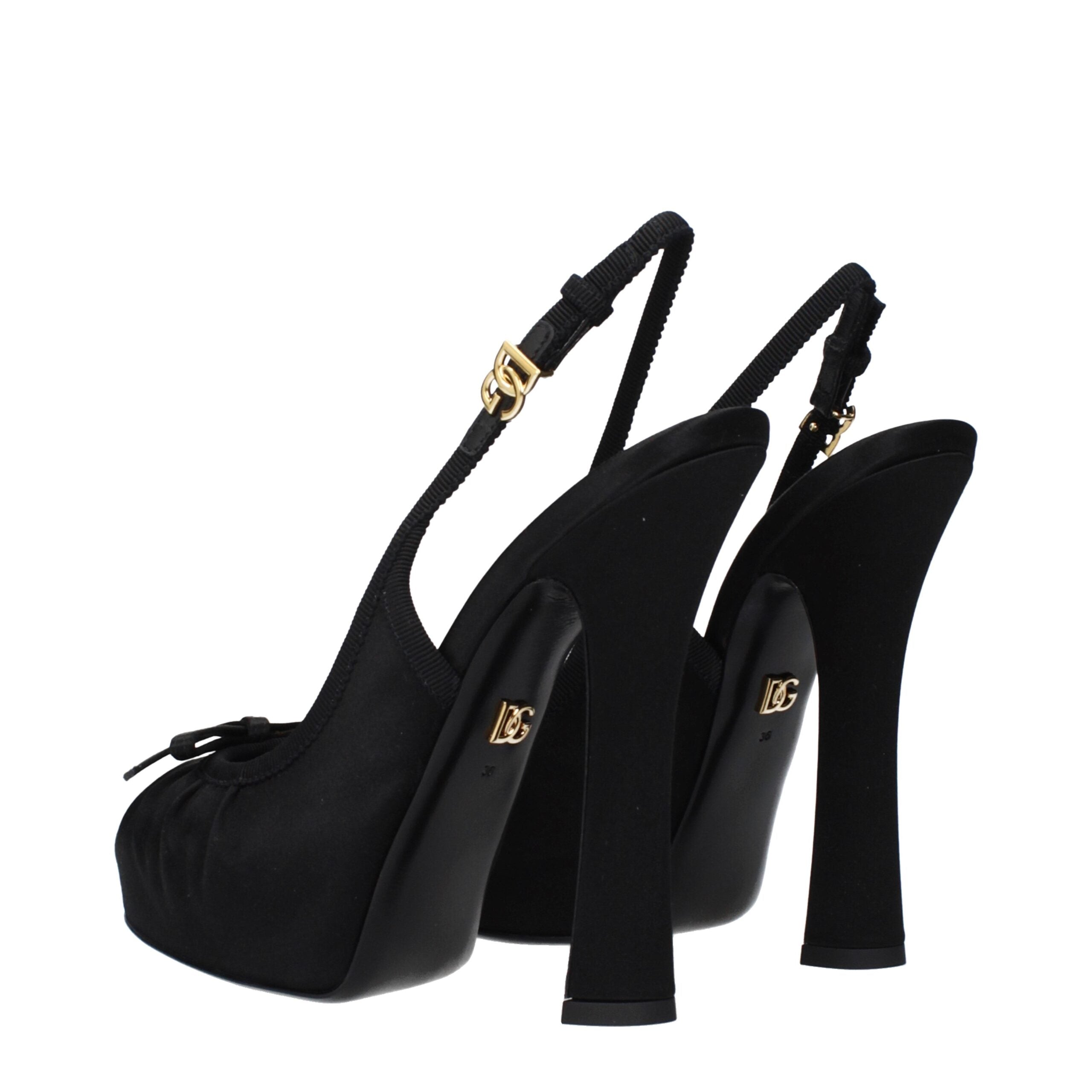 Dolce & Gabbana Black Satin High Heel Pumps Dolce & Gabbana