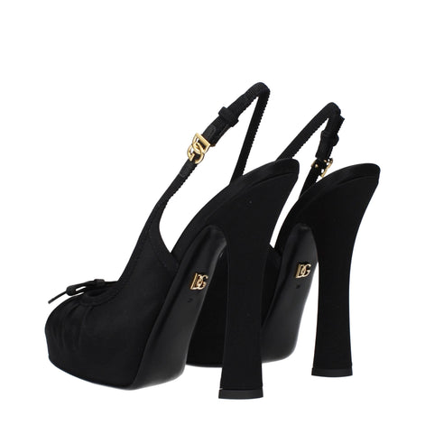 Dolce & Gabbana Black Satin High Heel Pumps Dolce & Gabbana