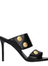 Balmain Black Leather Stiletto Heel Sandals Balmain
