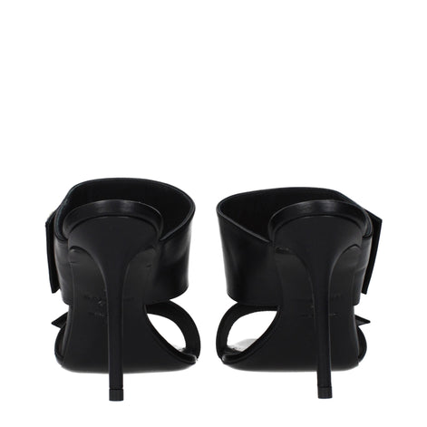 Balmain Black Leather Stiletto Heel Sandals Balmain