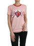 Dolce & Gabbana Pink Graphic Print Cotton Crew Neck T-shirt Dolce & Gabbana