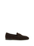 Prada Brown Calf Leather Bos Taurus Slip-On Loafers Prada