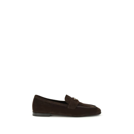Prada Brown Calf Leather Bos Taurus Slip-On Loafers Prada