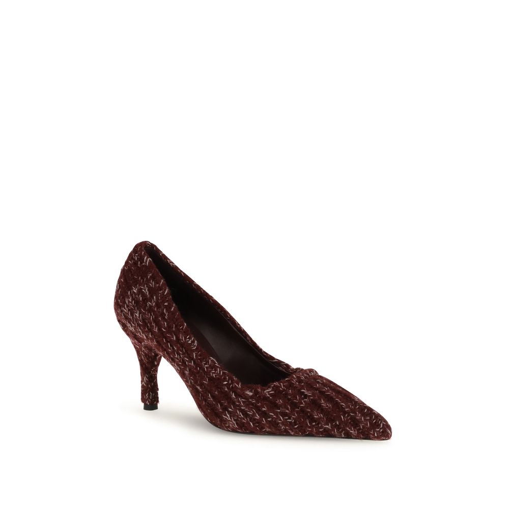 Prada Bordeaux Calf Leather Bos Taurus Platform Pumps Prada