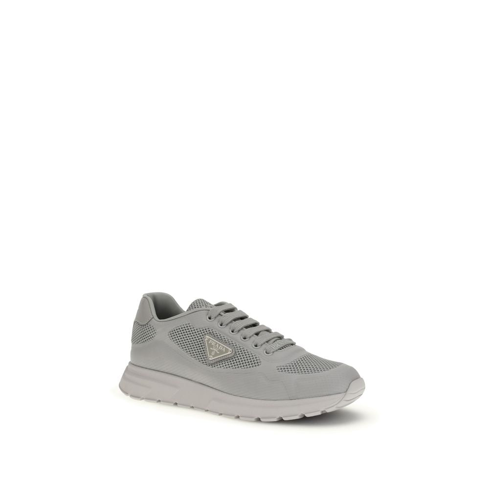 Prada Gray Rubber Athletic Sneakers Prada
