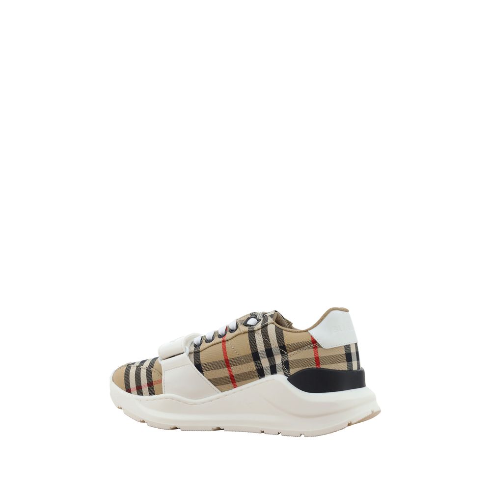 Burberry Beige Cotton Athletic Sneakers Burberry
