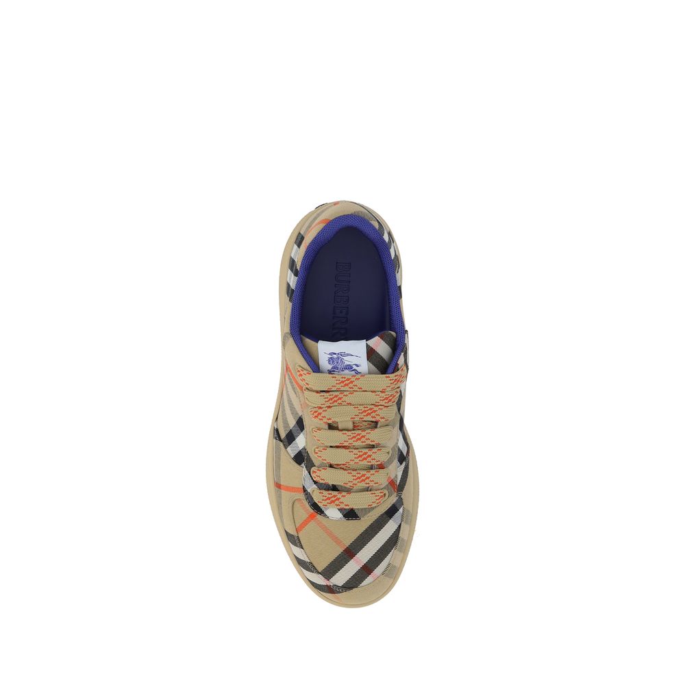 Burberry Beige Fabric Low Top Sneakers Burberry