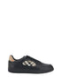 Burberry Black Calf Leather Bos Taurus Low Top Sneakers Burberry