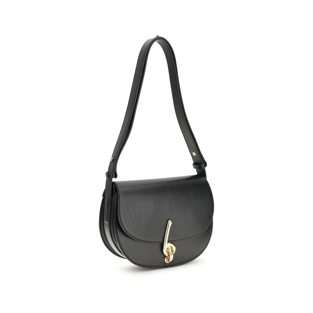 Burberry Black Calf Leather Bos Taurus Shoulder Bag Burberry