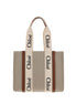 Chloé Beige Linen Shoulder Bag Chloé