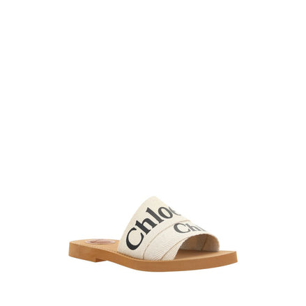 Chloé White Rubber Flat Sandals Chloé