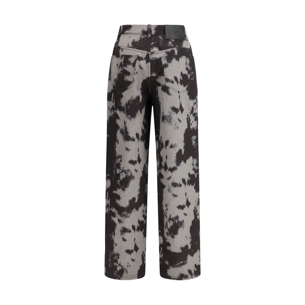 Fendi Black Cotton Straight-Leg Jeans Fendi