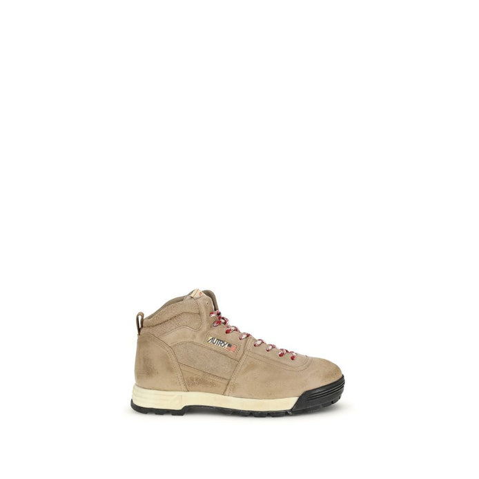 Autry Beige Rubber Lace-Up Boots Autry