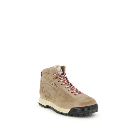 Autry Beige Rubber Lace-Up Boots Autry