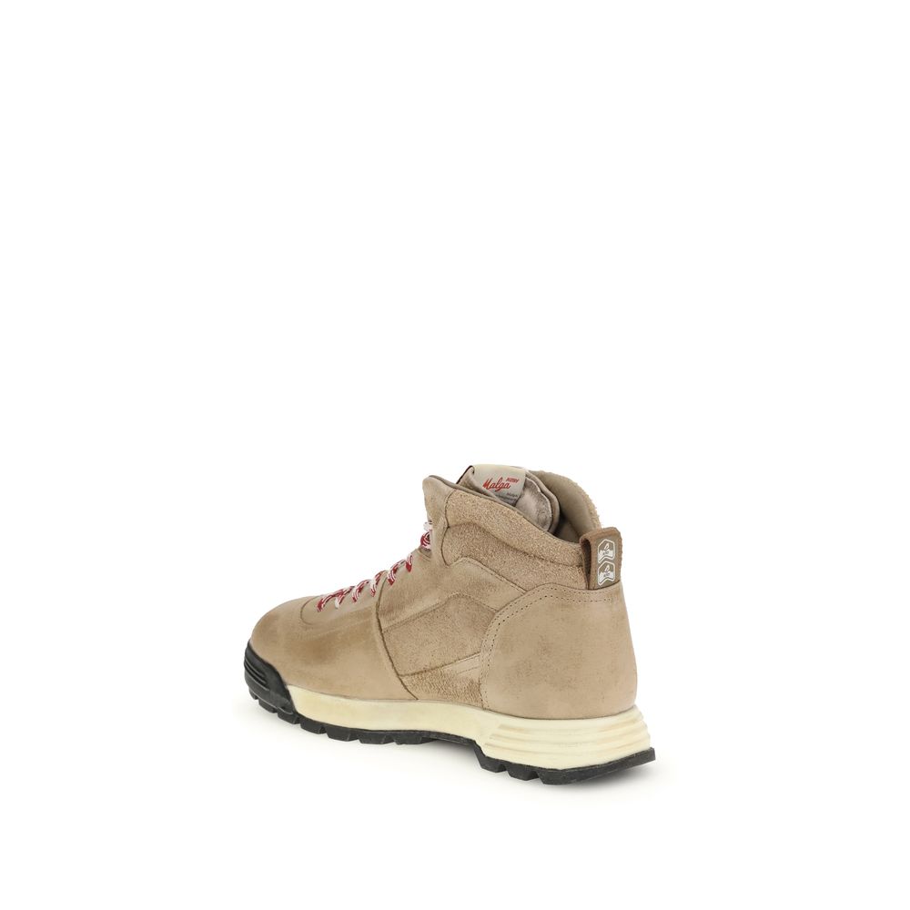Autry Beige Rubber Lace-Up Boots Autry