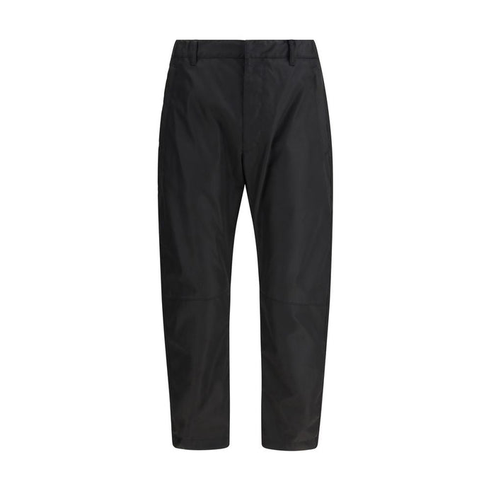 Prada Black Recycled Polyamide Casual Pants Prada