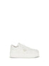 Prada White Calf Leather Bos Taurus Platform Sneakers Prada