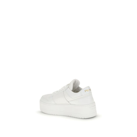 Prada White Calf Leather Bos Taurus Platform Sneakers Prada