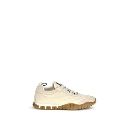Miu Miu Cream Recycled Polyamide Athletic Sneakers Miu Miu