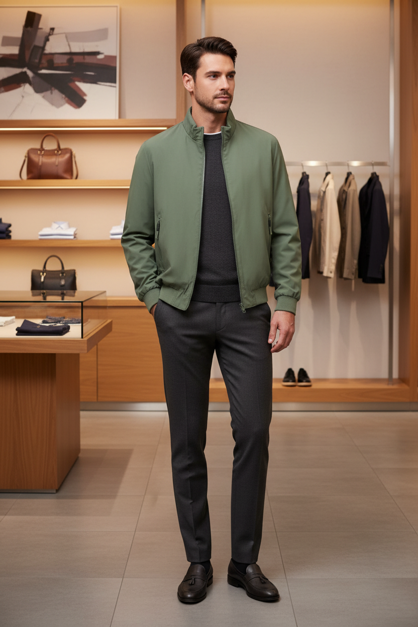 Norway 1963 Verde Cotton Men's Jacket